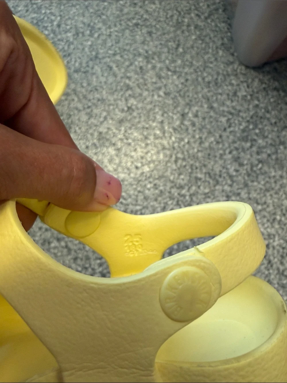Birkenstock Kids Yellow Strap Sandals with Buckles Size 25